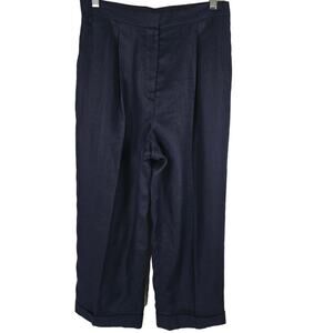 Lauren Ralph Lauren 100% Linen Navy Women's Dress Pants 10P NWT MSRP $129